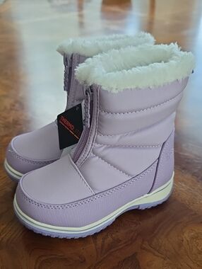 Totes Toddler Girls Zippy Waterproof Insulated Flat Heel Winter Boots LILAC 7T